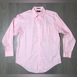 Lands End Button Up Pink Size 16-34 Supima‎ Cotton Preppy Pastel Easter Spring